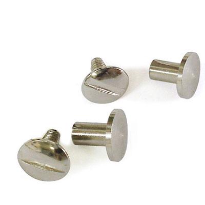 【正規品】ヒスミニ 4点セット 片ネジ式ビス4×8 ニッケル 2コ入 : パーツラボ小さい金具パーツ専門店