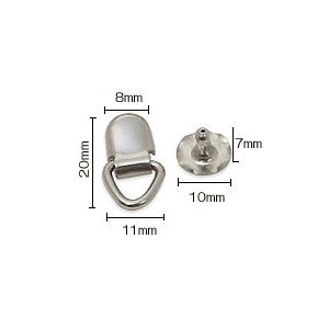 カギホック414 ニッケル 3コ入 : パーツラボ小さい金具パーツ専門店