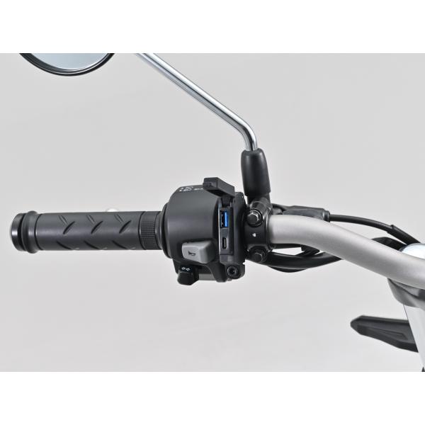 DAYTONA（デイトナ） 46392 バイク専用電源 スレンダーUSB Type-A+Type