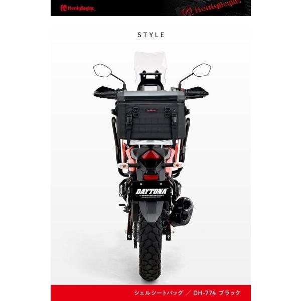 48675 デイトナ Daytona ヘンリービギンズ Henly Begins DH-774 シェルシートバッグ ヘルメット収納 ブラック 35L_17