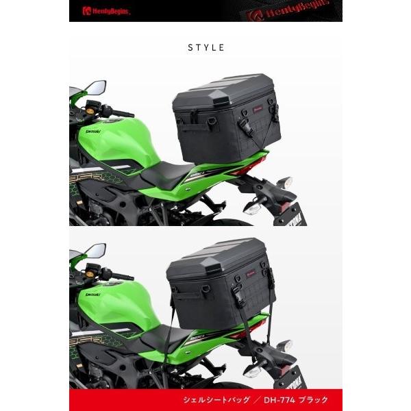 48675 デイトナ Daytona ヘンリービギンズ Henly Begins DH-774 シェルシートバッグ ヘルメット収納 ブラック 35L_19
