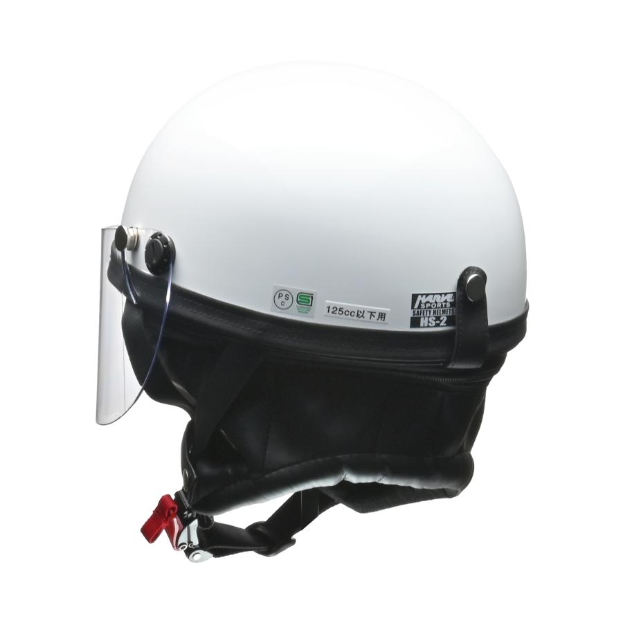 LEAD リード工業 HARVE ハービー HS-2 ハーフヘルメット SG・PSC（125cc以下用）ホワイト（フリーサイズ）｜partsline24｜03