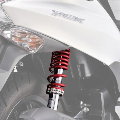 92646 DAYTONA 強化リアショック PCX 150 メッキ/レッドの画像