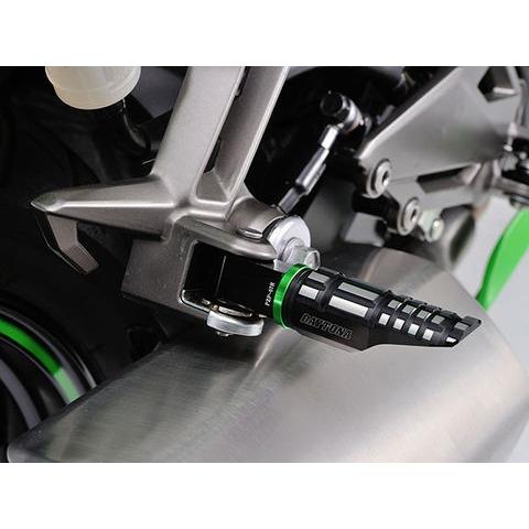 96660 デイトナ PREMIUM ZONE アルミビレットステップバーセット パッセンジャー側 レッド/ライムグリーン ZEPHYR1100 Ninja250 Z250_4