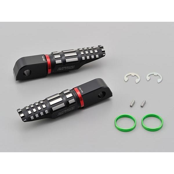 96661 デイトナ PREMIUM ZONE アルミビレットステップバーセット パッセンジャー側 レッド/ライムグリーン Z900RS Ninja400 Ninja250