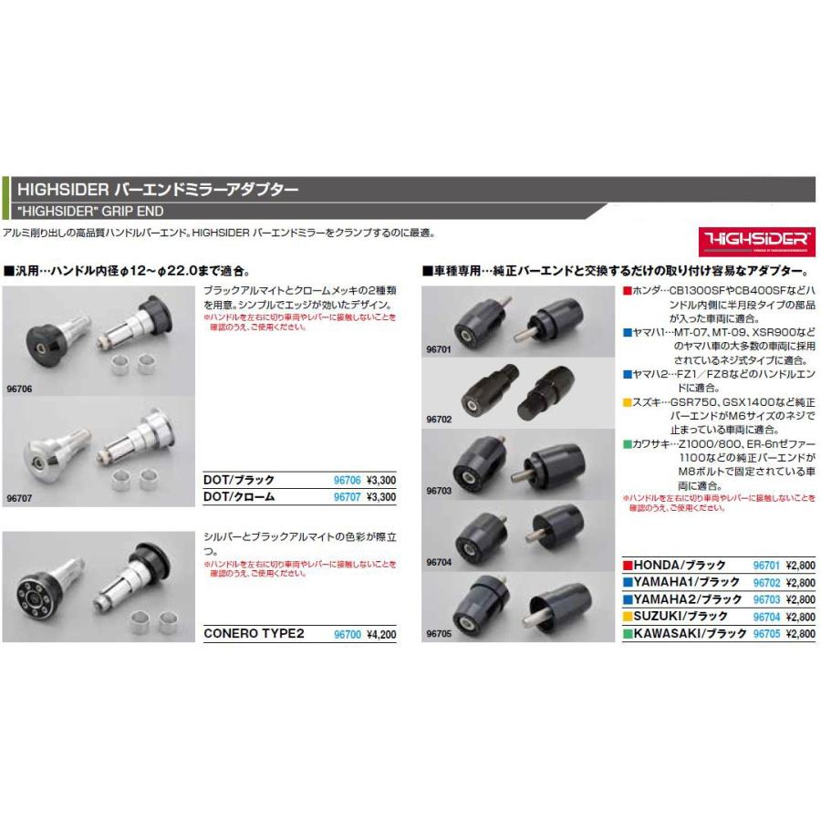専用出品 DAYTONA（デイトナ） 96693 HIGHSIDER バーエンドミラー ヴィクトリー