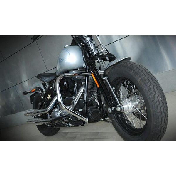 DIMOTIVエンジンガード クロムメッキ FAT BOY ハーレーダビッドソン