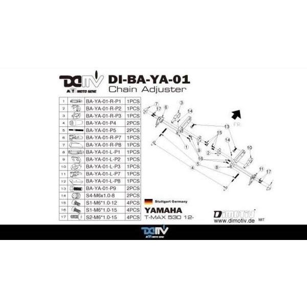 DIMOTIV di-ba-ya-01 チェーンアジャスター T-MAX530 12-19｜partsline24｜04