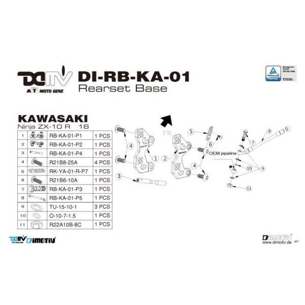 DIMOTIV di-rb-ka-01 リアバックステップベースキット ZX-10Rの通販は