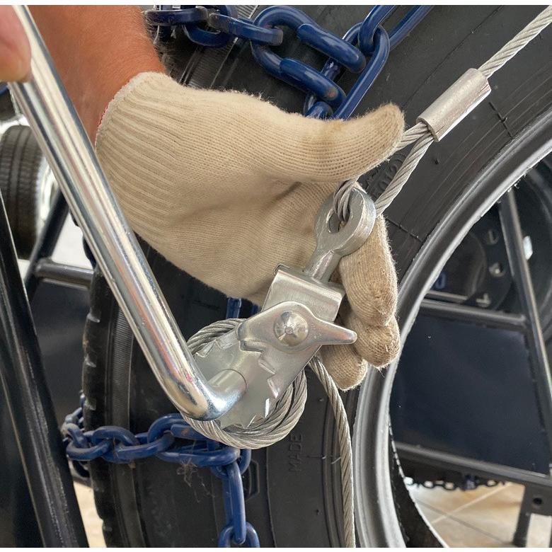 ラチェット式ワイヤーチェーンバンド【メス型】【凹型】　JET-04　(除雪重機・建機専用)　4ペア(タイヤ8本分) |  | 03