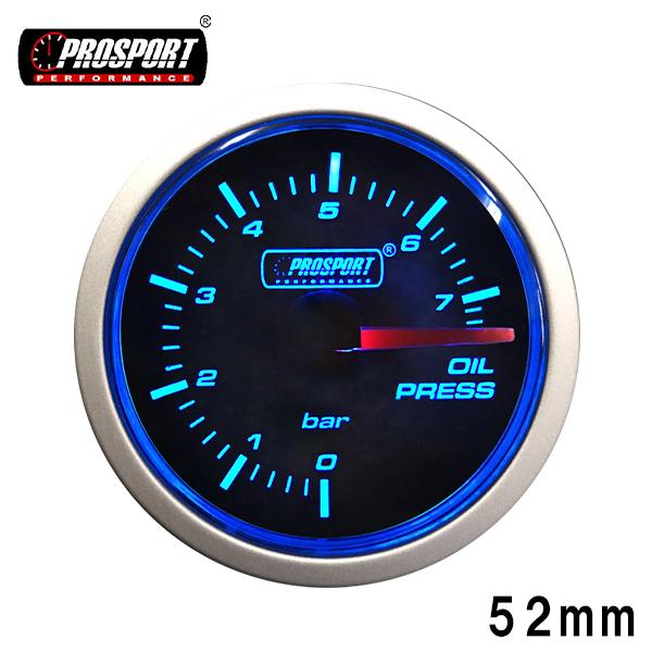 車 油圧計 メーター 52パイ 2インチ ブラックフェイス ブルーLED カスタム パーツ | ブランド登録なし