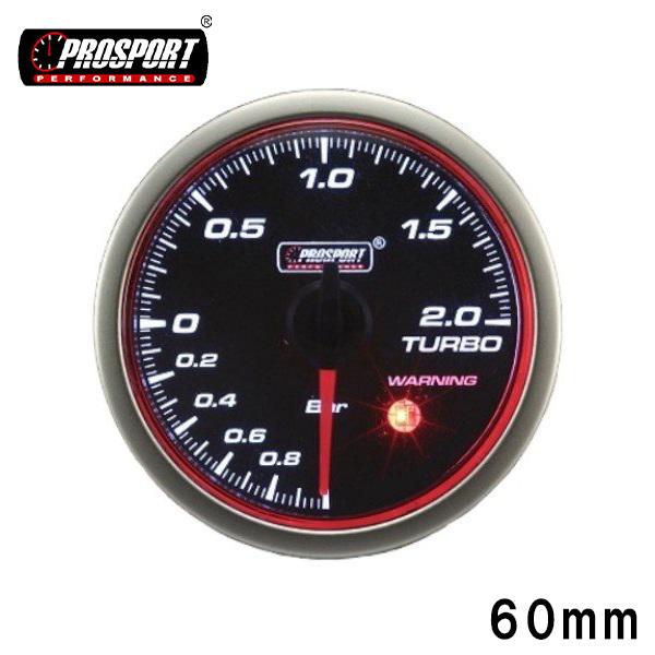 車 ブースト計 メーター 60パイ PROSPORT プロスポーツ 赤リング ワーニング機能付 60mm 60ミリ 60Φ カスタム パーツ | ブランド登録なし