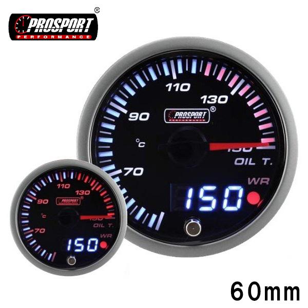 超安い 車 油温計 メーター 60パイ Prosport プロスポーツ デジタル アナログ同時表示 ワーニング機能付 60mm 60ミリ 60f カスタム パーツ Whitesforracialequity Org