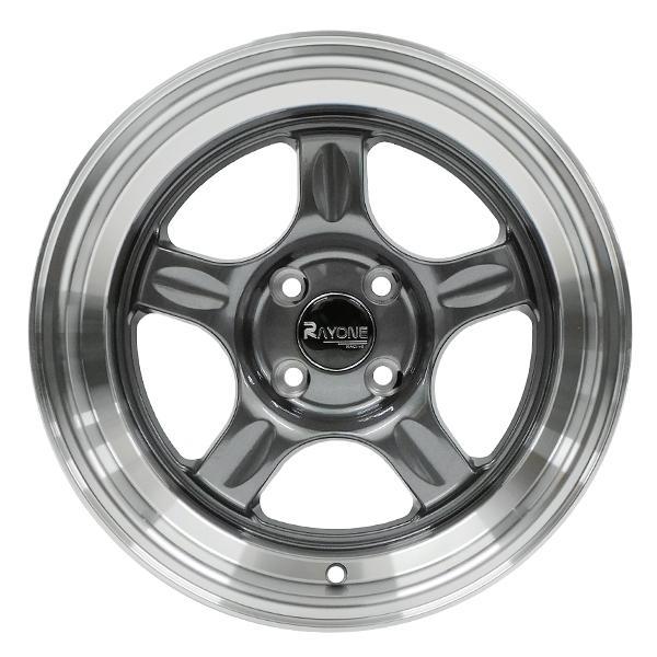 4本セット Rayone Racing 5008 15インチ 8J+10 4H PCD100 ガン 4本セット Rayone Racing 5008 15インチ 8J+10 4H PCD100 ガン