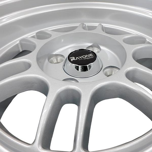 4本セット Rayone Racing 562 15インチ 8J+15 4H PCD100 シルバー
