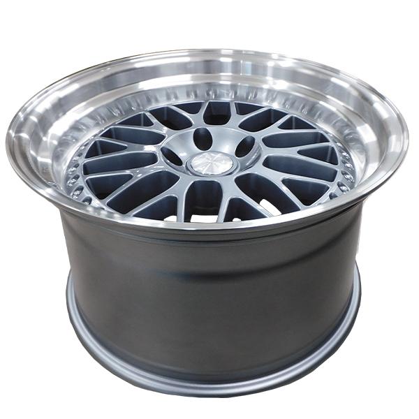 4本セット ELEMENT E55 18インチ 10.5J +15 5H PCD114.3 メッシュホイール ガンメタリック アルミホイール ガンメタの画像