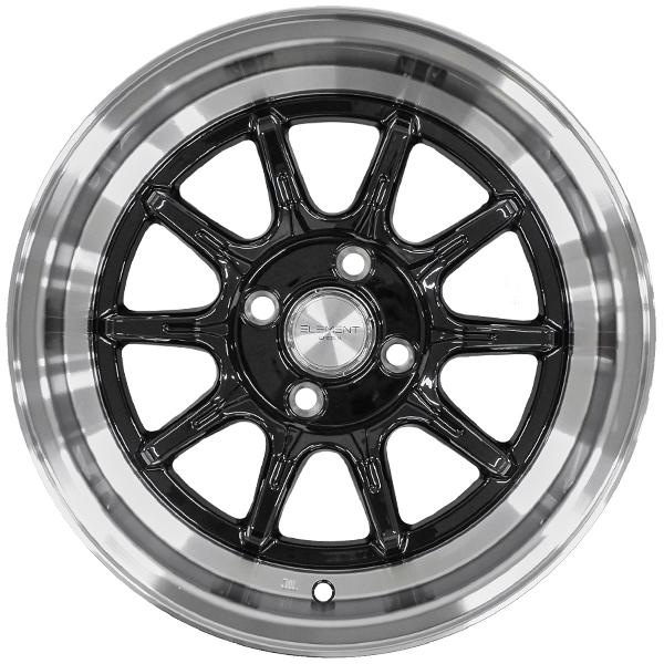 4本セット ELEMENT L024 15インチ 7J+35 4H PCD100 10本スポーク