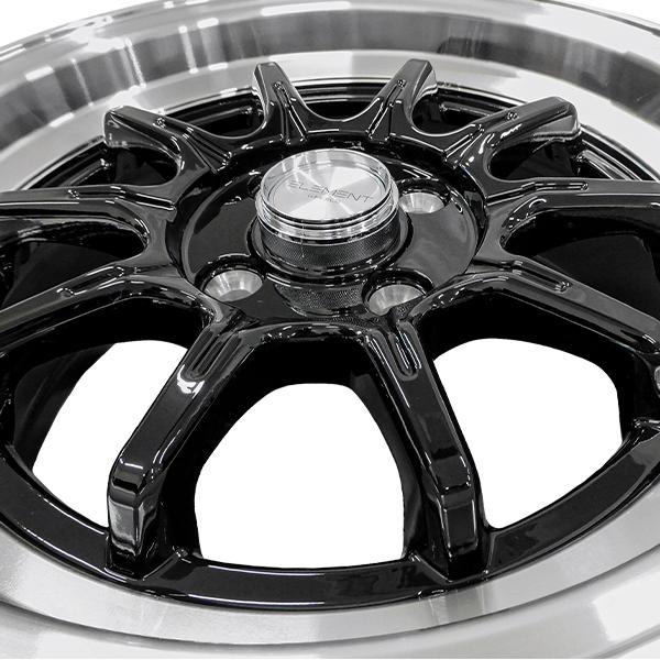 4本セット ELEMENT L024 15インチ 7J+35 4H PCD100 10本スポーク