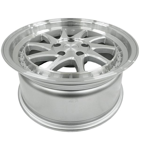 4本セット ELEMENT L990 17インチ 8J +30 / 9J +30 5H PCD114.3 シルバー ポリッシュ アルミホイール_3