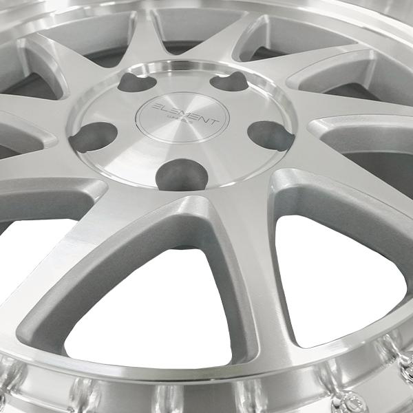4本セット ELEMENT L990 17インチ 9J+30 5H PCD114.3 シルバー