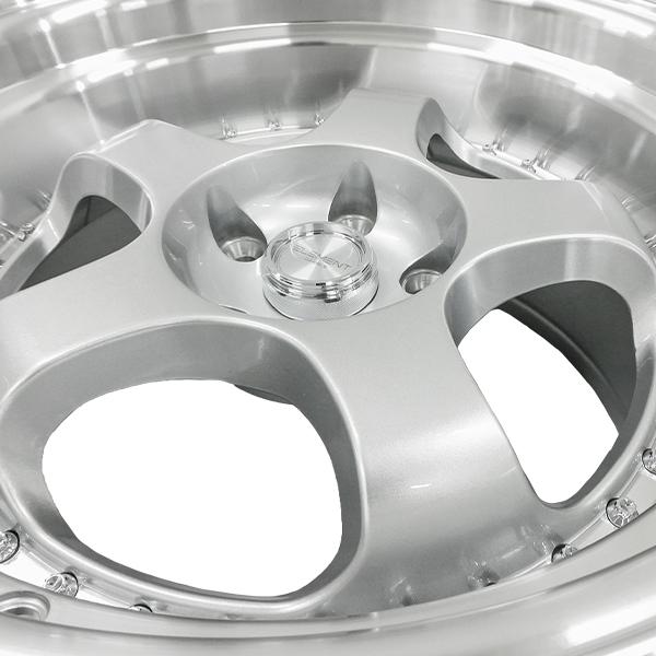 4本セット ELEMENT M1228 17インチ 10J+18 5H PCD114.3 シルバー