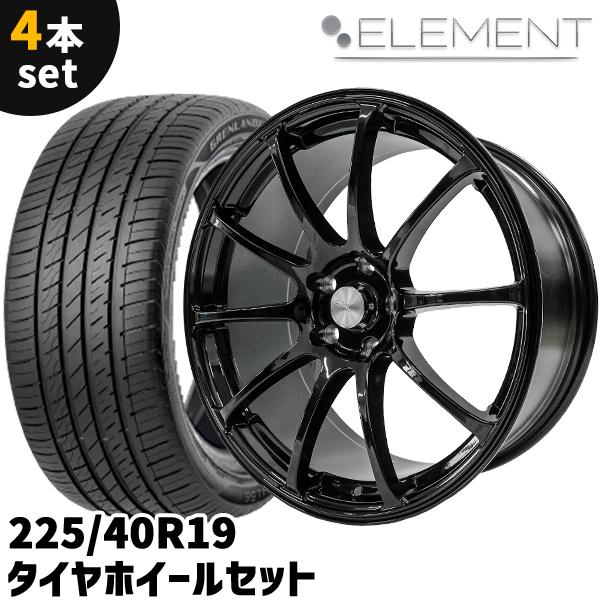 タイヤホイール 4本セット ELEMENT L216 225/40R19 19インチ 8.5J +35