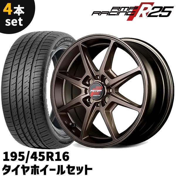 MID　RMP　２０８F ４本　ホイールタイヤセット RMP タイヤホイール 4本セット MID RMP RACING R25 16インチ 6J +43 4H