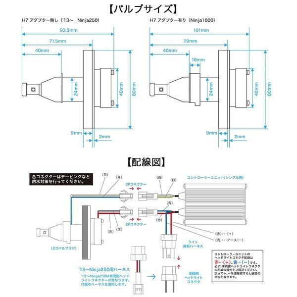 PROTEC（プロテック） サイクロンシリーズLEDヘッドライトバルブ H7