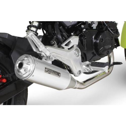 紺×赤 スペシャルパーツ武川 HONDA GROM用トラッカーマフラー