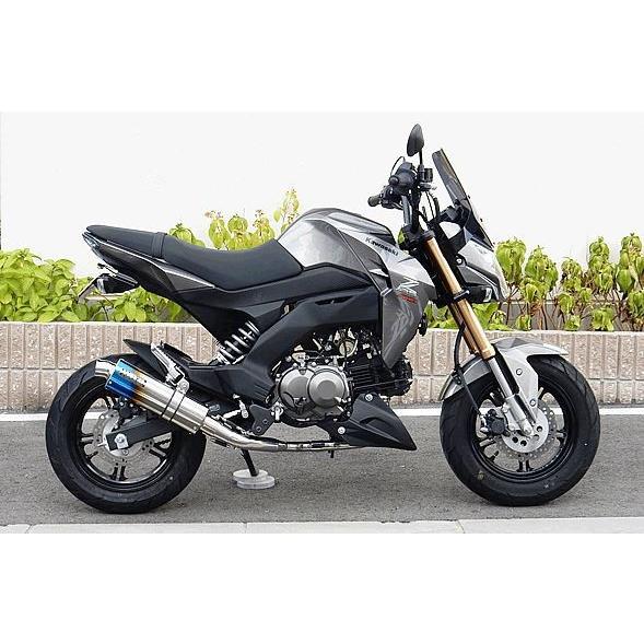 WR WR'S Kawasaki Z125PRO用 チタンショートオーバル焼き色