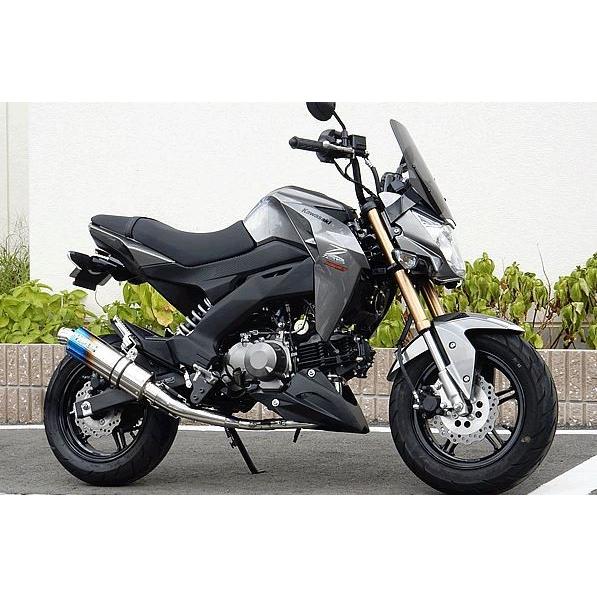 WR WR'S Kawasaki Z125PRO用 チタンショートオーバル焼き色