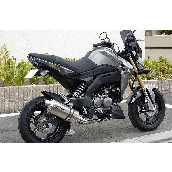WR WR'S Kawasaki Z125PRO用 チタンソリッドオーバル/フルエキゾースト
