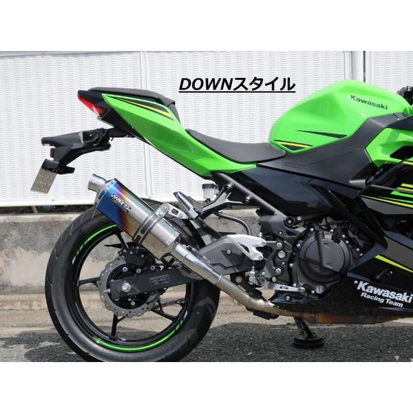 ninja250/400 WR'Sチタンマフラー 車検対応 WR WR'S Kawasaki 2018 Ninja250 ニンジャ 2BK-EX250P チタンオーバル