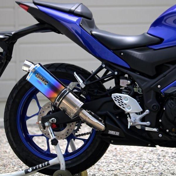 WR'S マフラー YAMAHA YZF-25 YZF-R3用　焼き色チタン WR WR'S YAMAHA YZF-R25 / YZF-R3 '18年・'19年〜 チタンオーバル