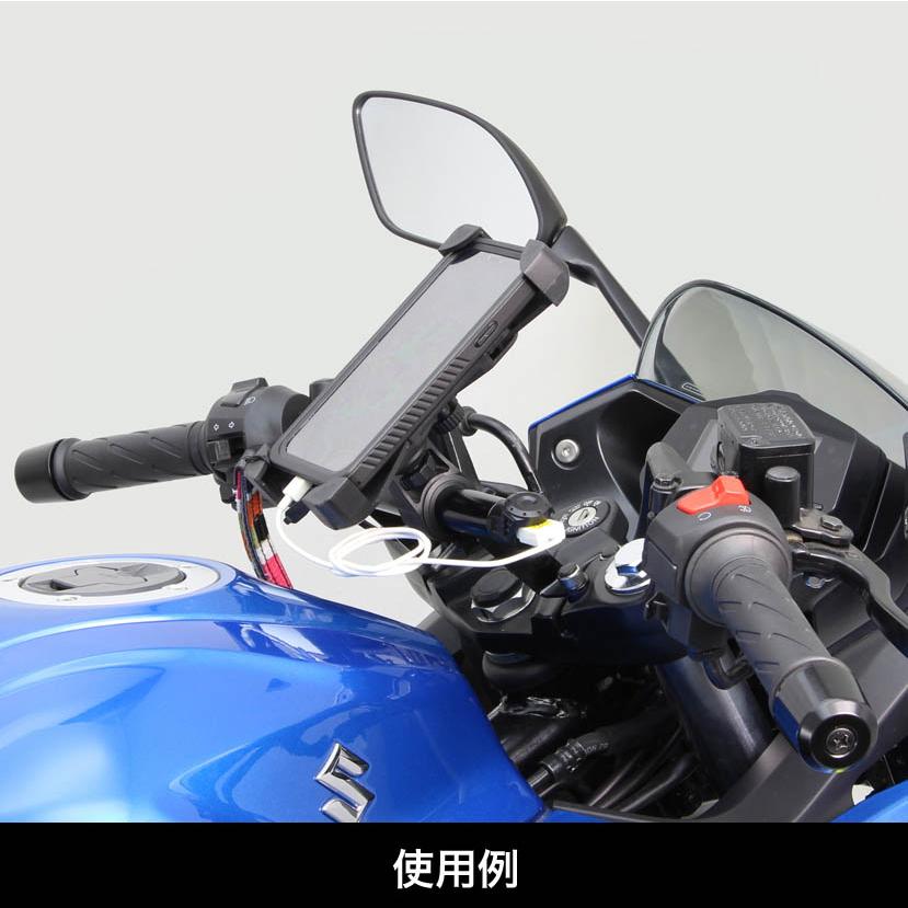 HURRICANE（ハリケーン） SUZUKI ジクサーSF250 クランプバー（USB電源