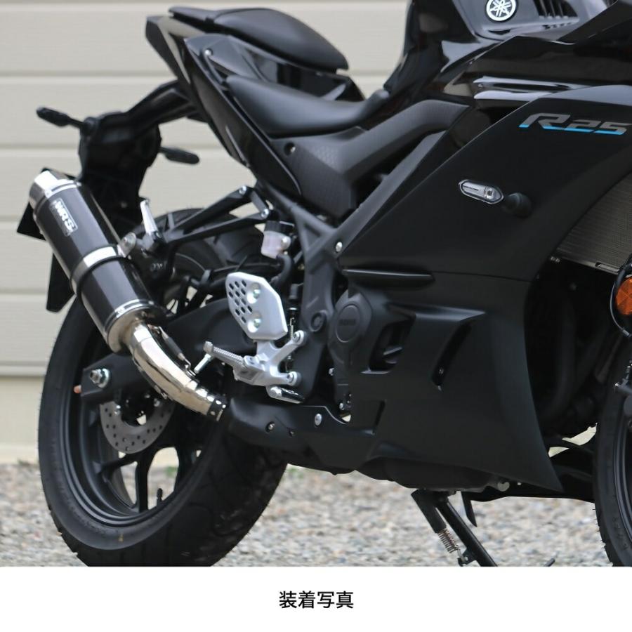 WR'S YAMAHA YZF-R25('22-)/MT-25('22-) ラウンド スリップオンマフラー（カーボン） BC2270JM ...