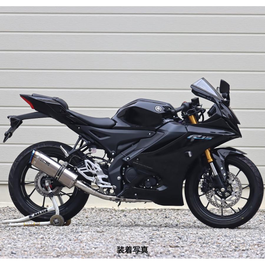 YZF-R125 MT125 (23〜24) WR'S マフラー 焼き色チタン WR'S YZF-R125/R15/MT-125 SS-OVAL ソリッドチタンフルエキゾースト