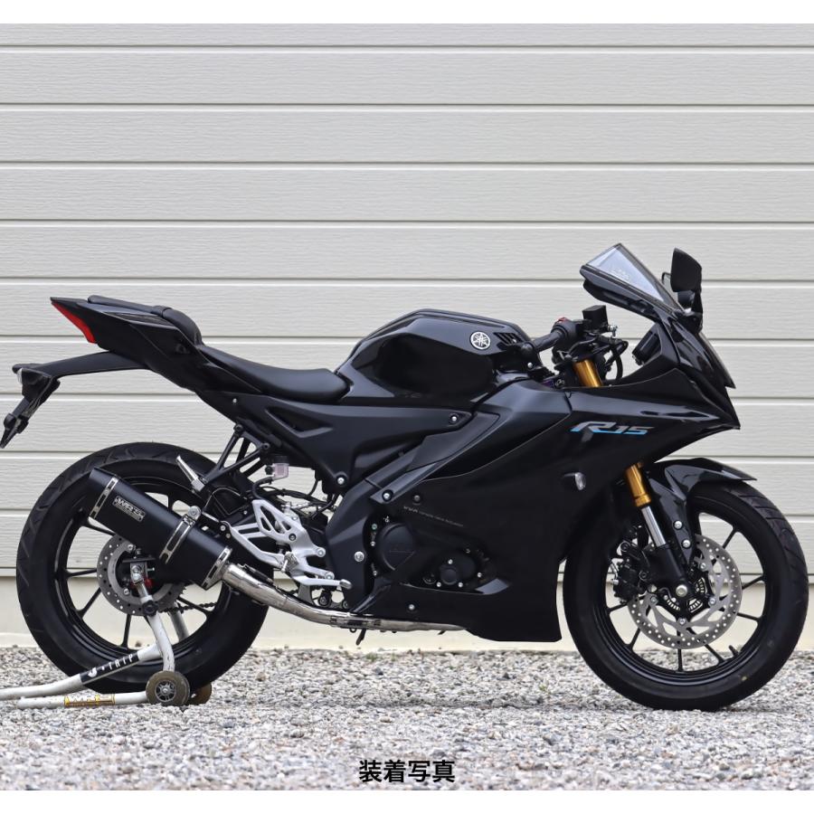 WR'S YZF-R125/R15/MT-125 SS-OVAL F-BLACK チタンフルエキゾースト