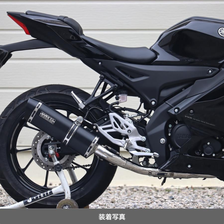 WR'S YZF-R125/R15/MT-125 SS-OVAL F-BLACK チタンフルエキゾースト