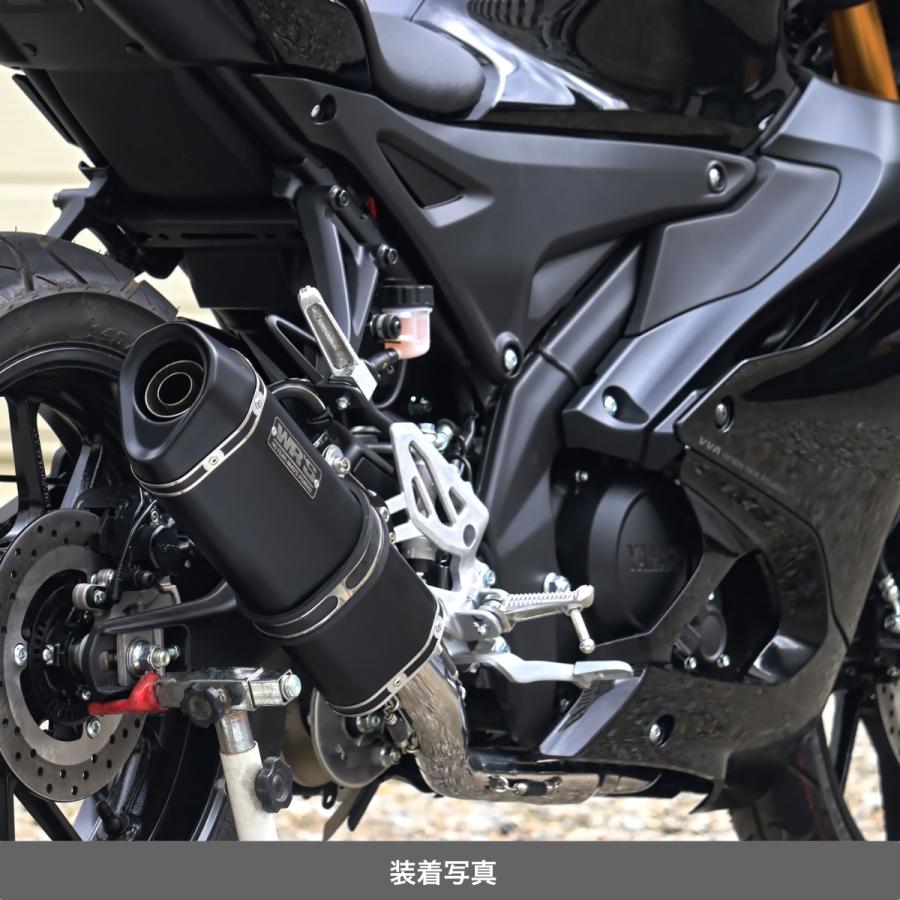WR'S YZF-R125/R15/MT-125 SS-OVAL F-BLACK チタンフルエキゾースト