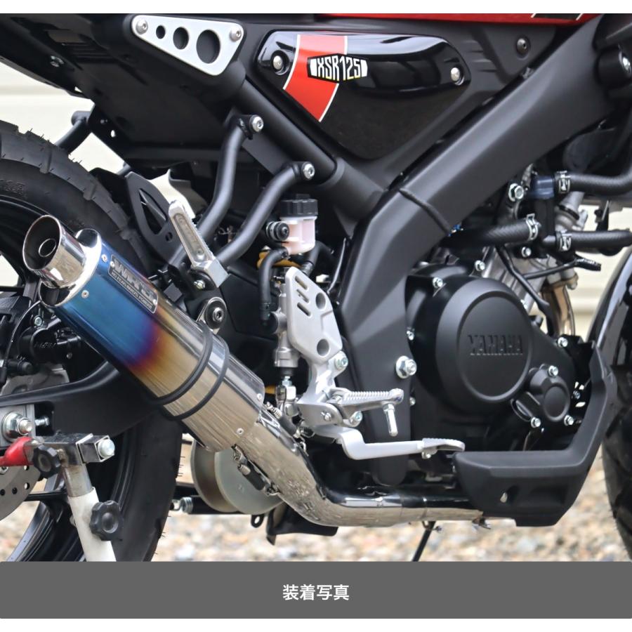 WR'S YAMAHA XSR125 ショートオーバルフルエキゾーストマフラー（焼き