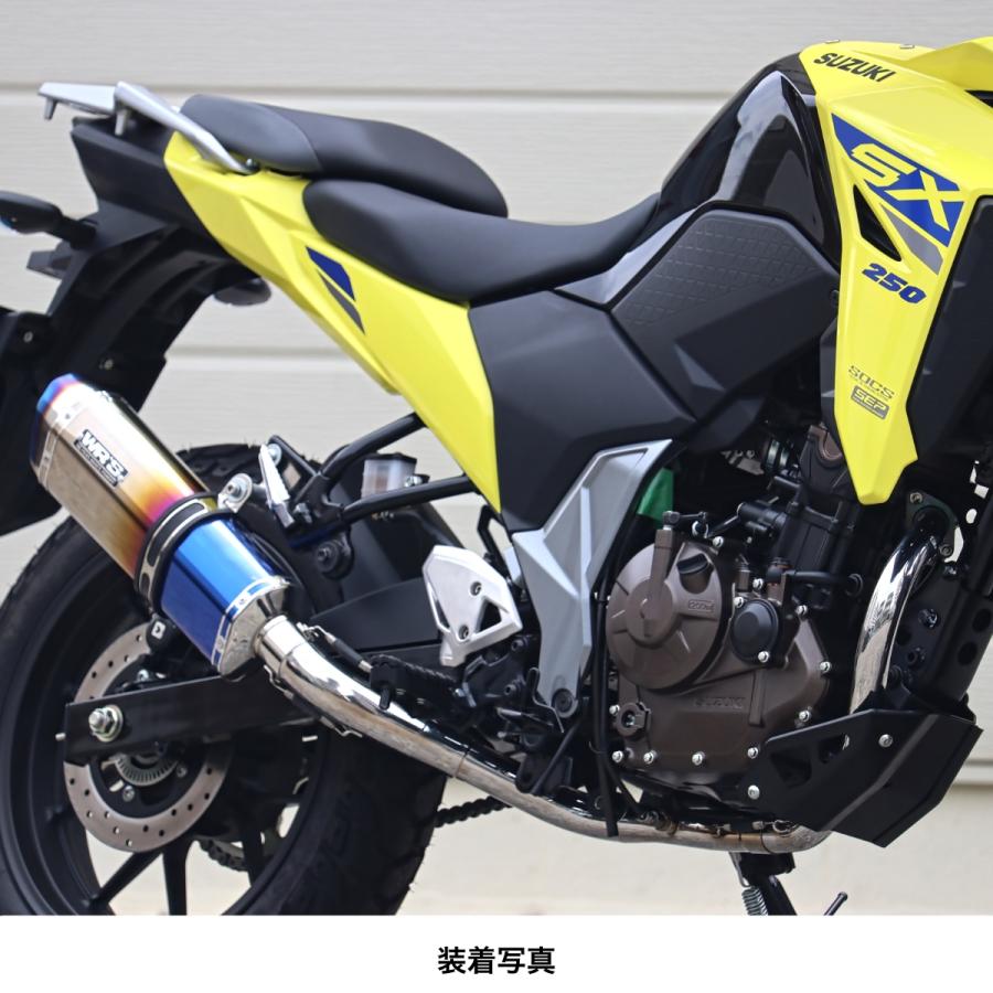 WR'S SUZUKI Vストローム250SX SS-OVALフルエキゾーストマフラー（焼き色チタン） LB3260JMの画像