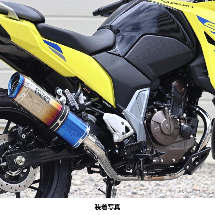 WR'S SUZUKI Vストローム250SX SS-OVALフルエキゾーストマフラー（焼き色チタン） LB3260JMの画像