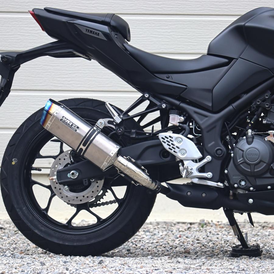 YZF-R25 WR’S マフラー SS-OVALタイプ 焼色チタン WR'S YZF-R25（'25-）/MT-25（'25-） SS-OVAL スリップオンマフラー