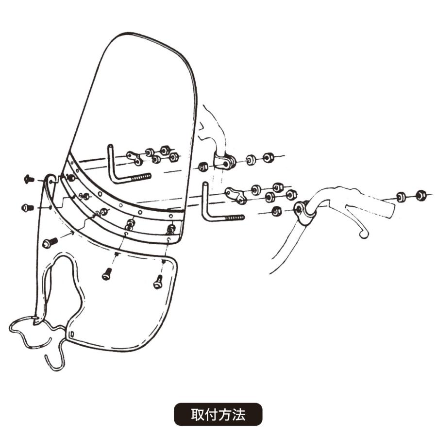 旭風防 No.99ミニ ウインドシールド NO99MN1 : Parts Online - 通販