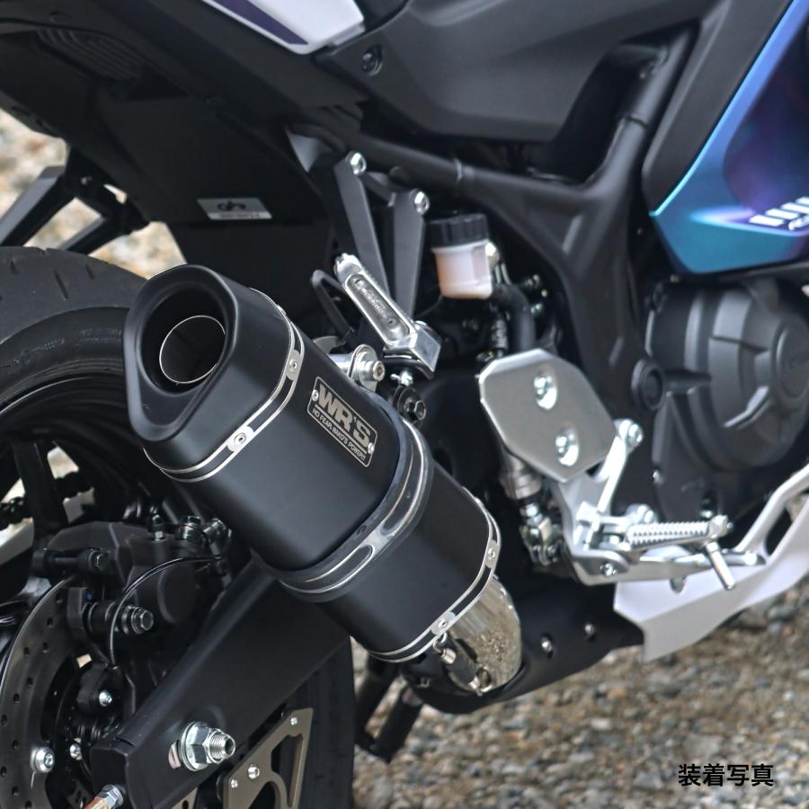 WR'S YZF-R3/MT-03 SS-OVALスリップオンマフラー（F-BLACKチタン