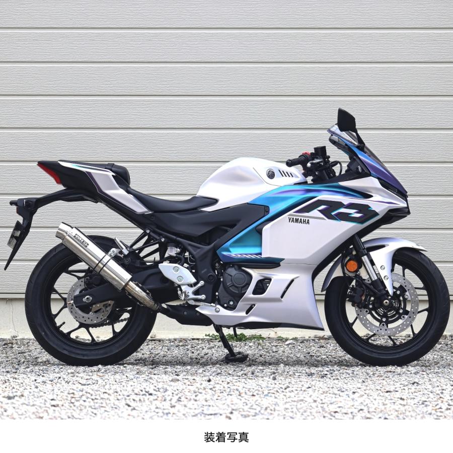 WR'S YZF-R3/MT-03 ラウンドタイプスリップオンマフラー（ステンレス