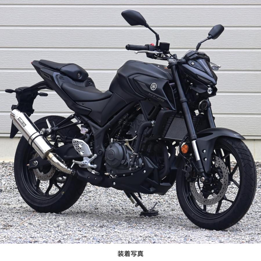 WR'S YZF-R3/MT-03 ラウンドタイプスリップオンマフラー（ステンレス） BF2320JMの画像