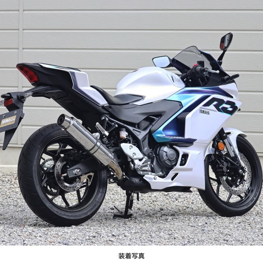 WR'S YZF-R3/MT-03 ラウンドタイプスリップオンマフラー（ステンレス） BF2320JMの画像