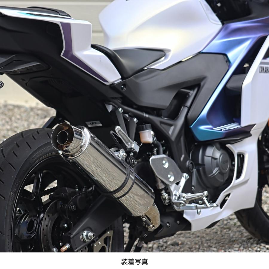 WR'S YZF-R3/MT-03 ラウンドタイプスリップオンマフラー（ステンレス） BF2320JMの画像